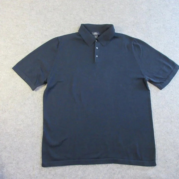 Brooks Brothers 346 Mens Polo Shirt Knit Pima Cotton XL Navy Blue Old Money 354 - Picture 1 of 10